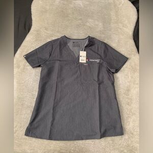 New Figs Gray Intersect Ent Short Sleeve Nursing Shirt‎ Size Medium